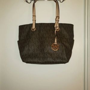 Authentic Michael Kors monogram tote bag